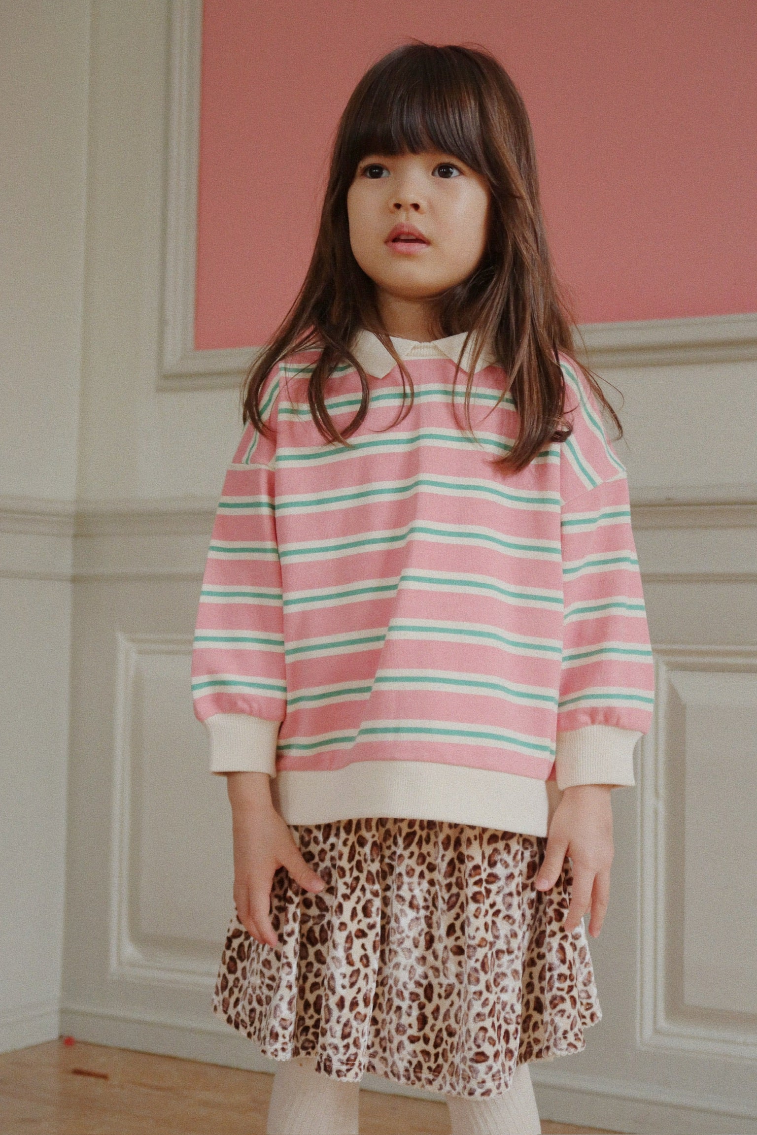 Sweatshirt polo BLUSH STRIPES - Konges Slojd