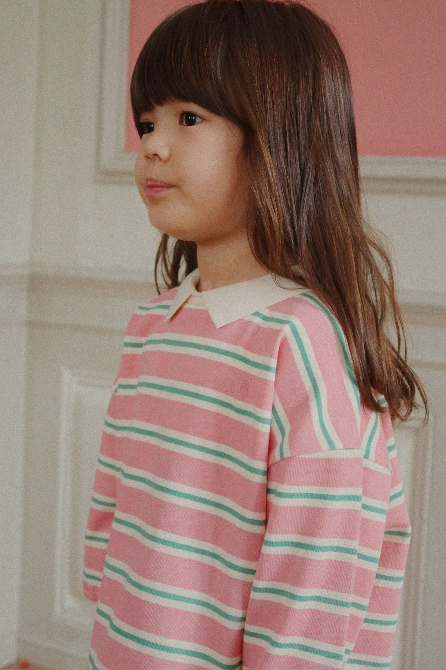 Sweatshirt polo BLUSH STRIPES - Konges Slojd