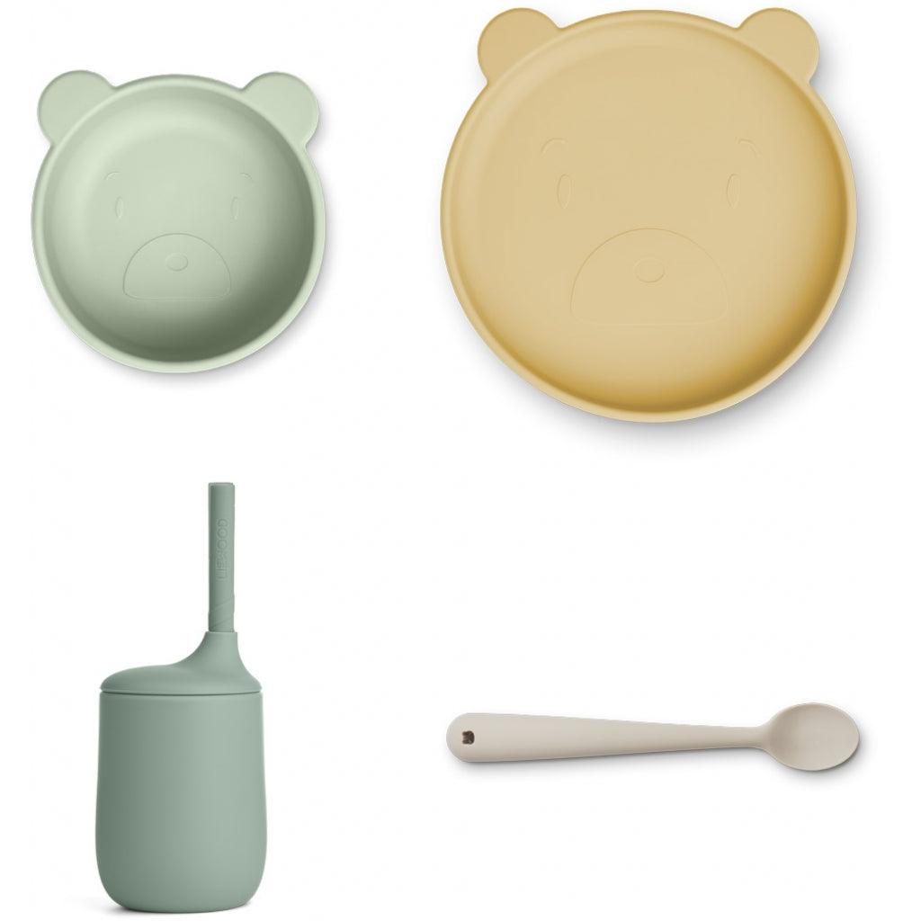 Conjunto refeição em silicone - Liewood - chuvadeamor