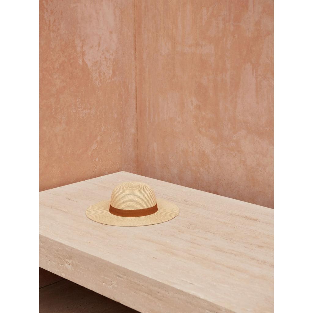 Chapéu de palha de papel estilo retro de aba larga - Liewood