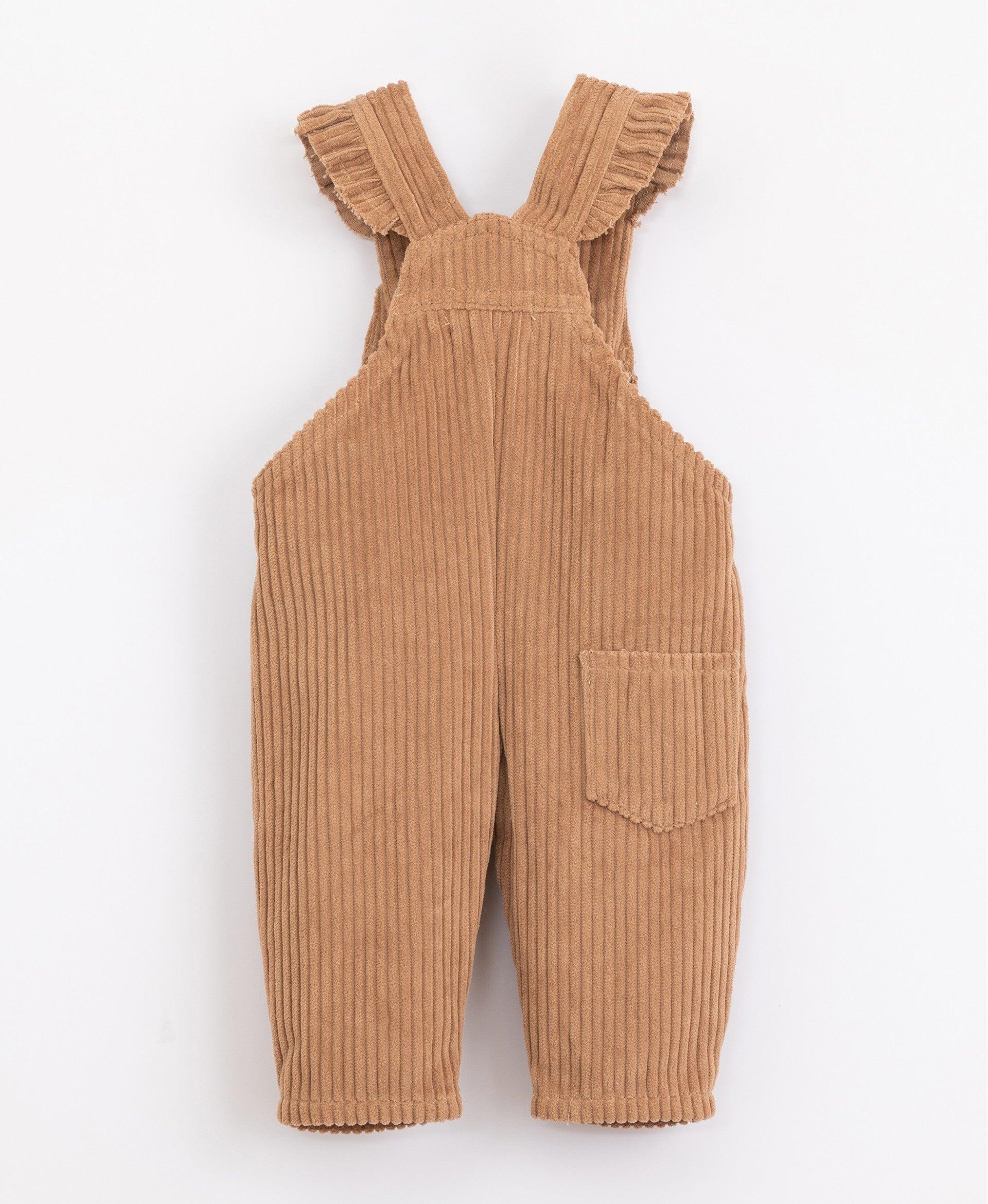 Macacão de alças em bombazine 