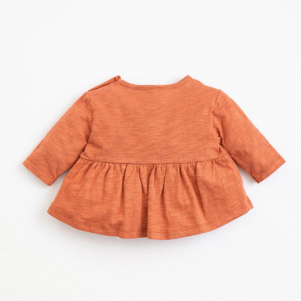 T-shirt com franzido 