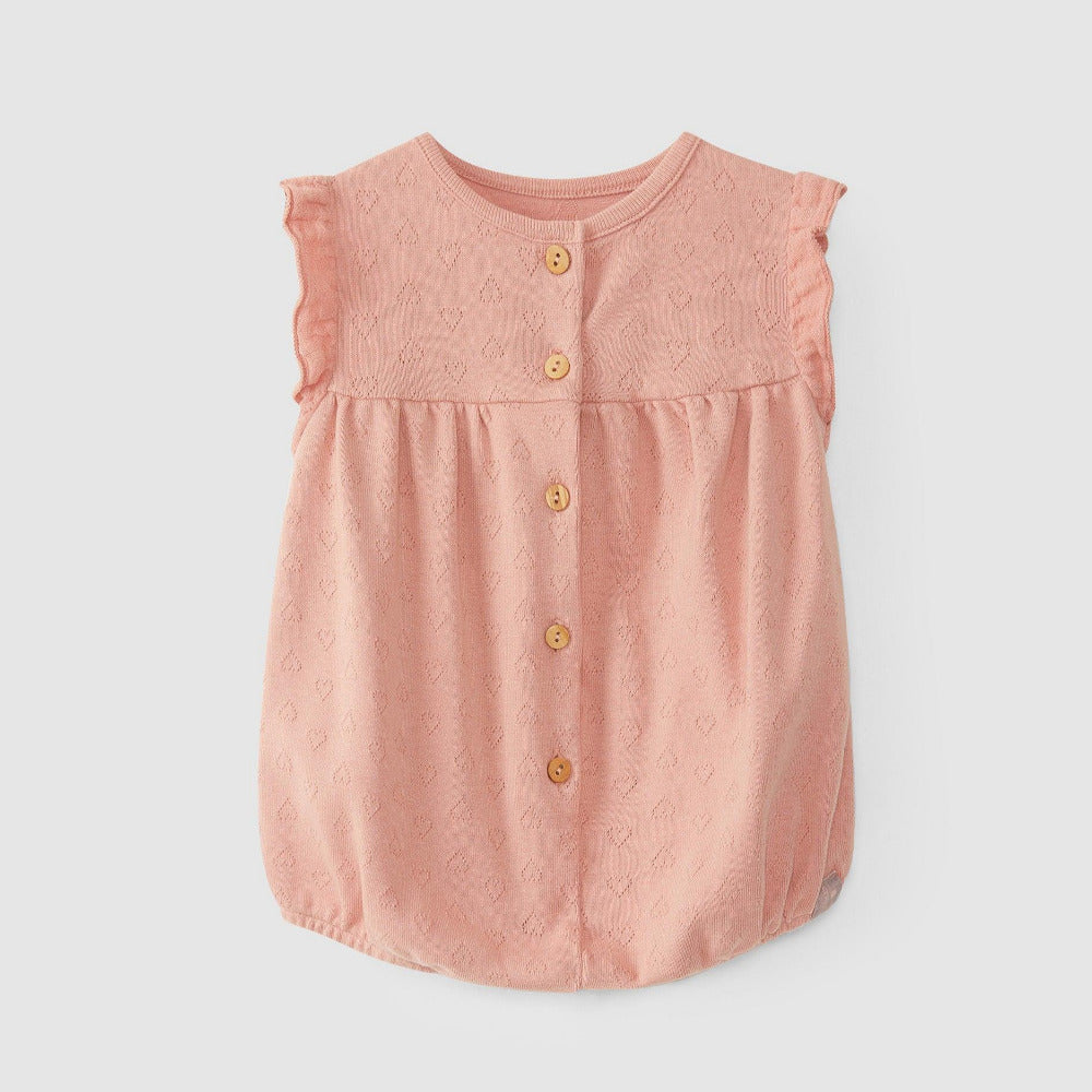 Fofo com padrão de coração perfurado - chuvadeamor