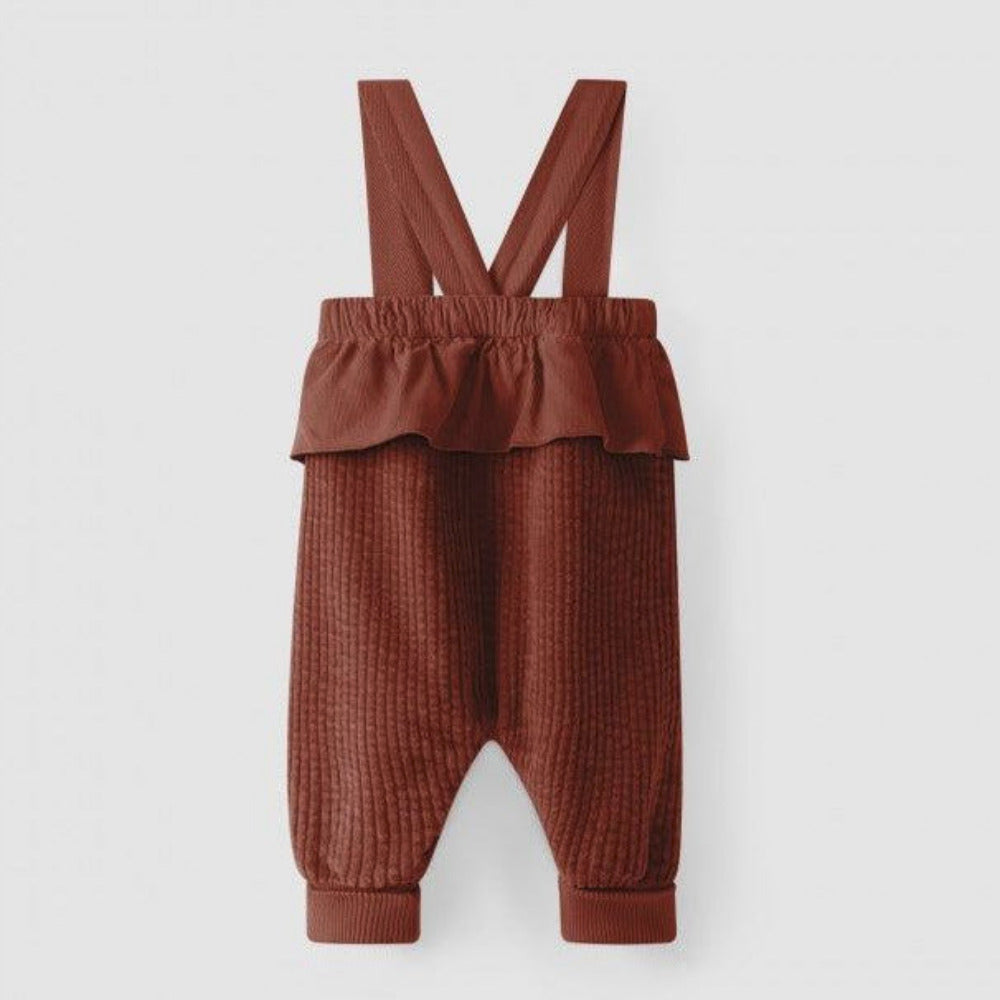 Jardineiras bombazine larga com folho 100% Algodão - Snug