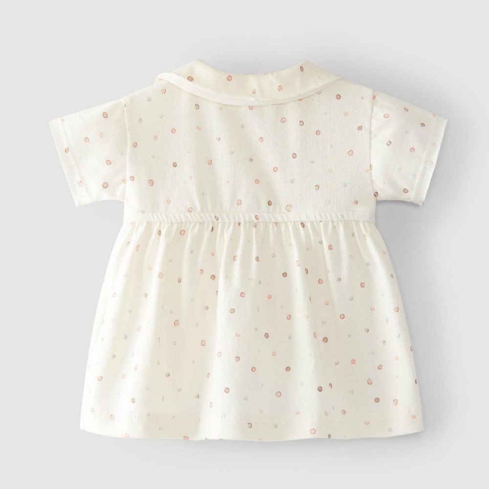 Vestido pintas gola redonda - Snug - chuvadeamor