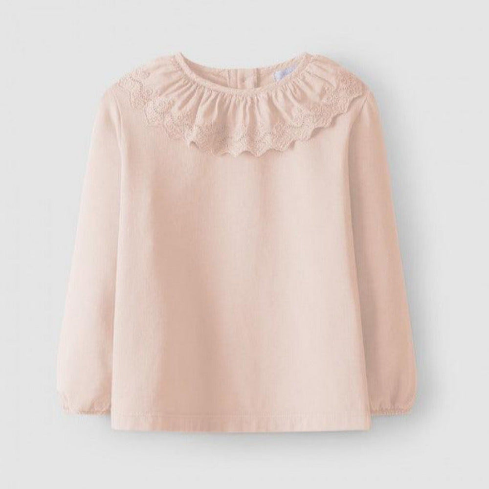 Longsleeve com gola bordada - Laranjinha - chuvadeamor