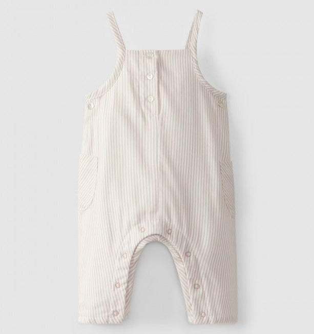 Jardineiras riscas 100% Algodão - Laranjinha - chuvadeamor