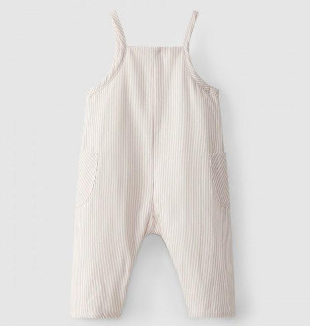 Jardineiras riscas 100% Algodão - Laranjinha