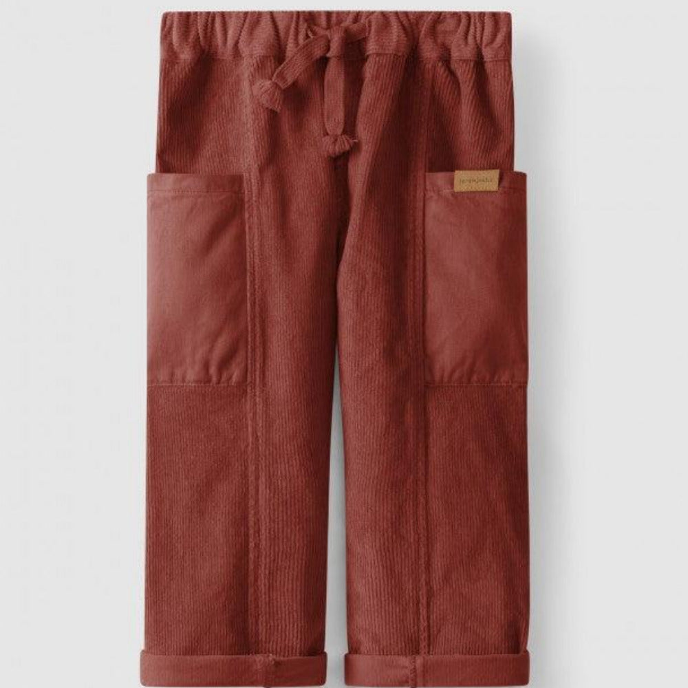 Calças pull-up com bolsos laterais - Laranjinha