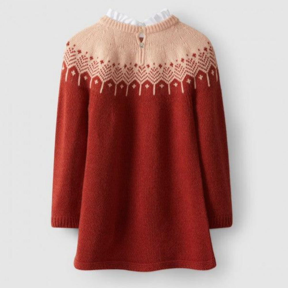 Vestido tricotado jacquard - Laranjinha