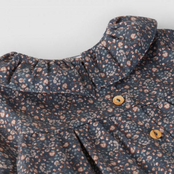 Vestido floral 100% Algodão - Laranjinha