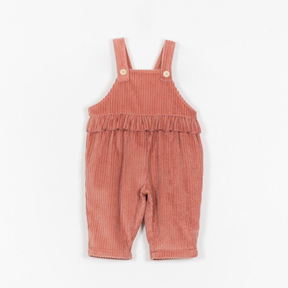 Jardineira de algodão em bombazine - Play Up - chuvadeamor