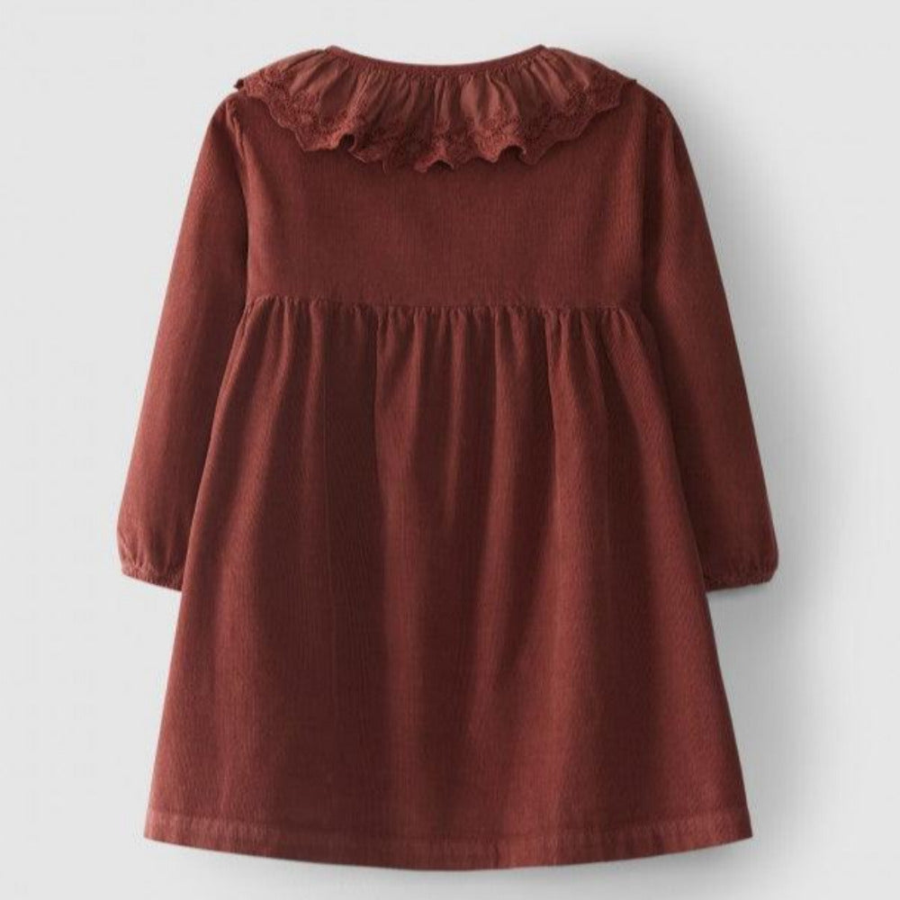 Vestido 100% Algodão gola bordada - Laranjinha