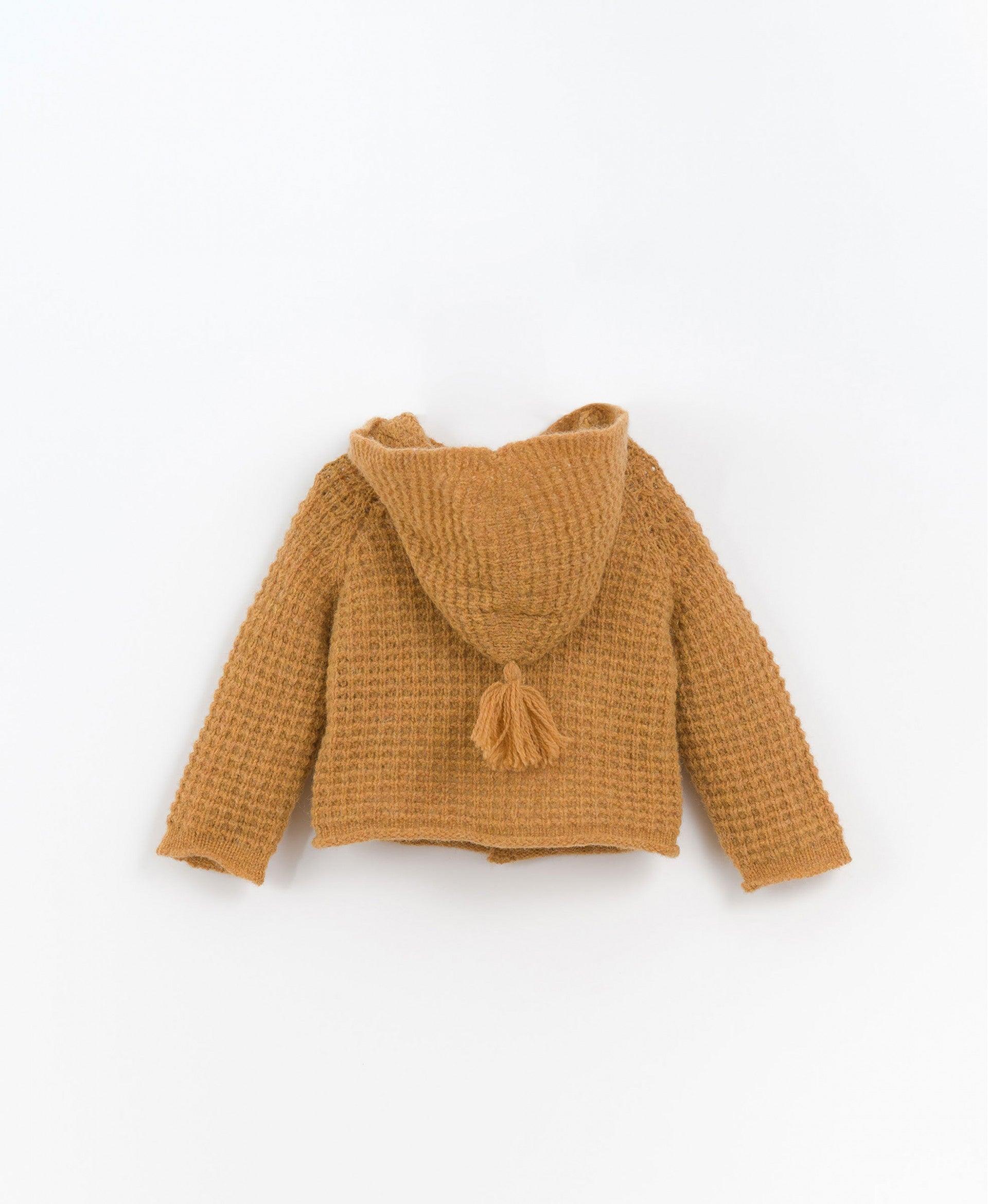 Casaco tricot com botões de coco - Play Up