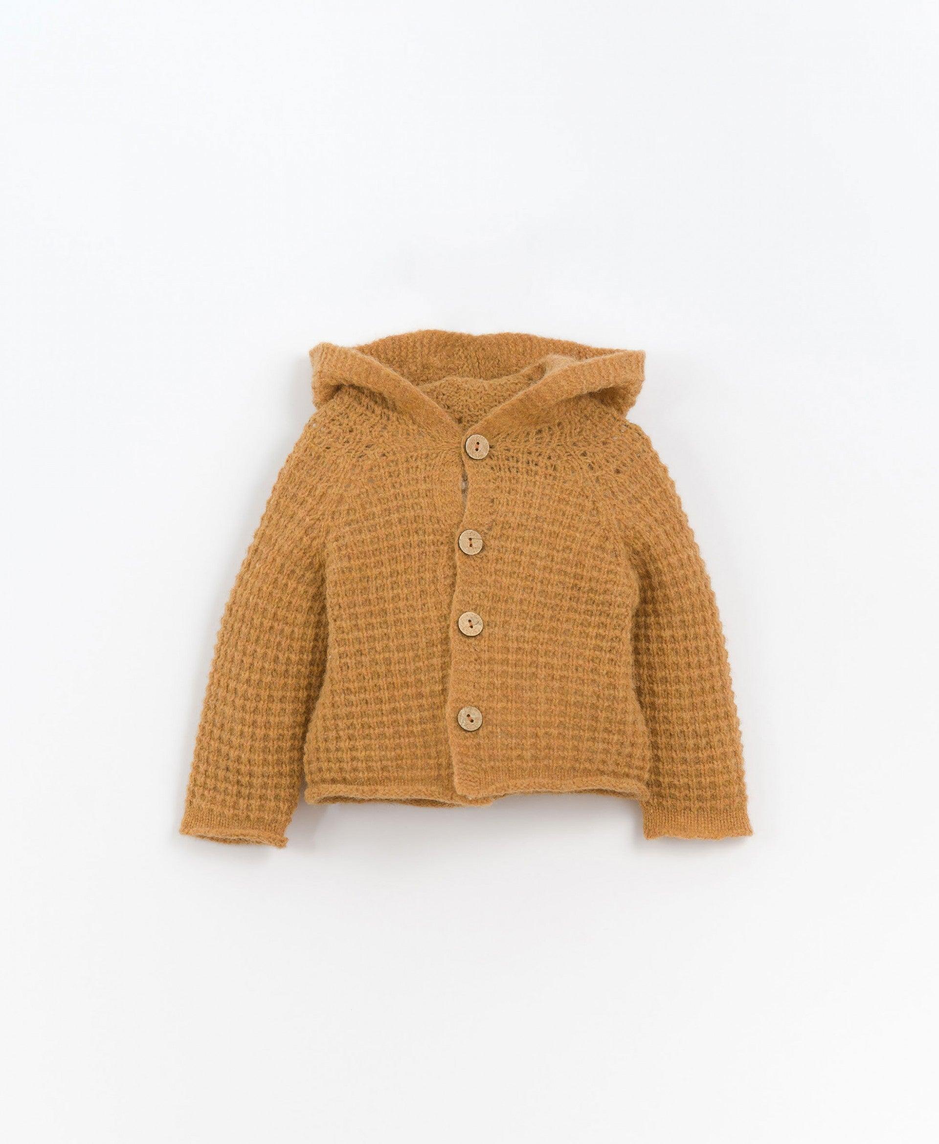 Casaco tricot com botões de coco - Play Up