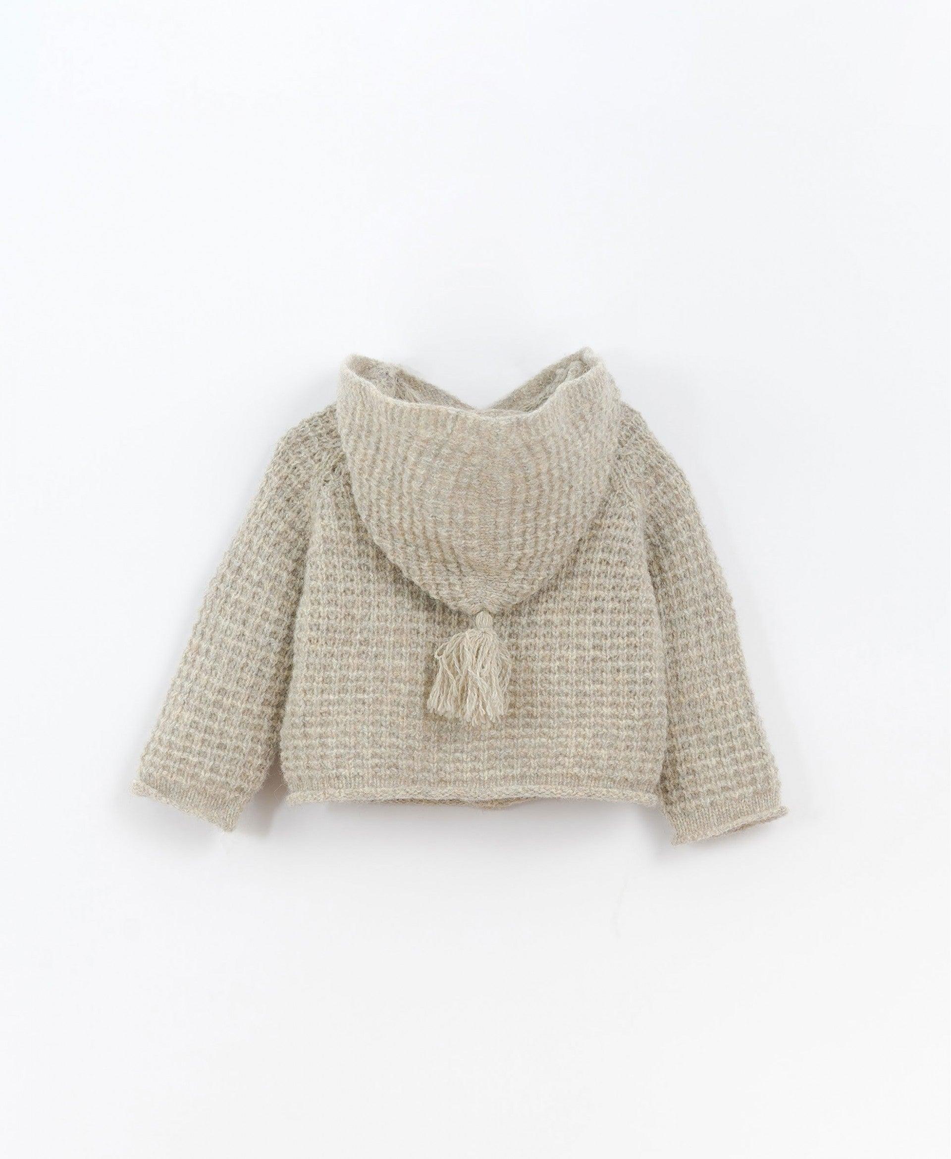 Casaco tricot com botões de coco - Play Up