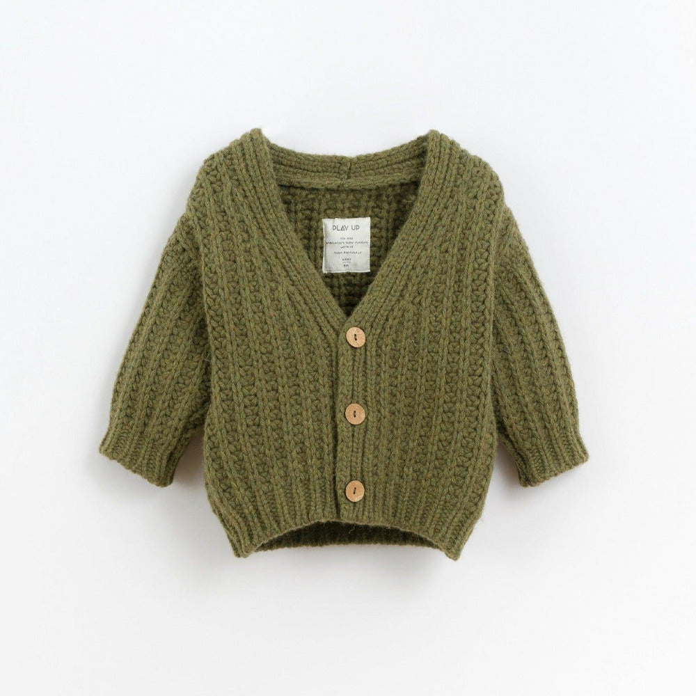 Casaco tricot "Green" - Play Up - chuvadeamor
