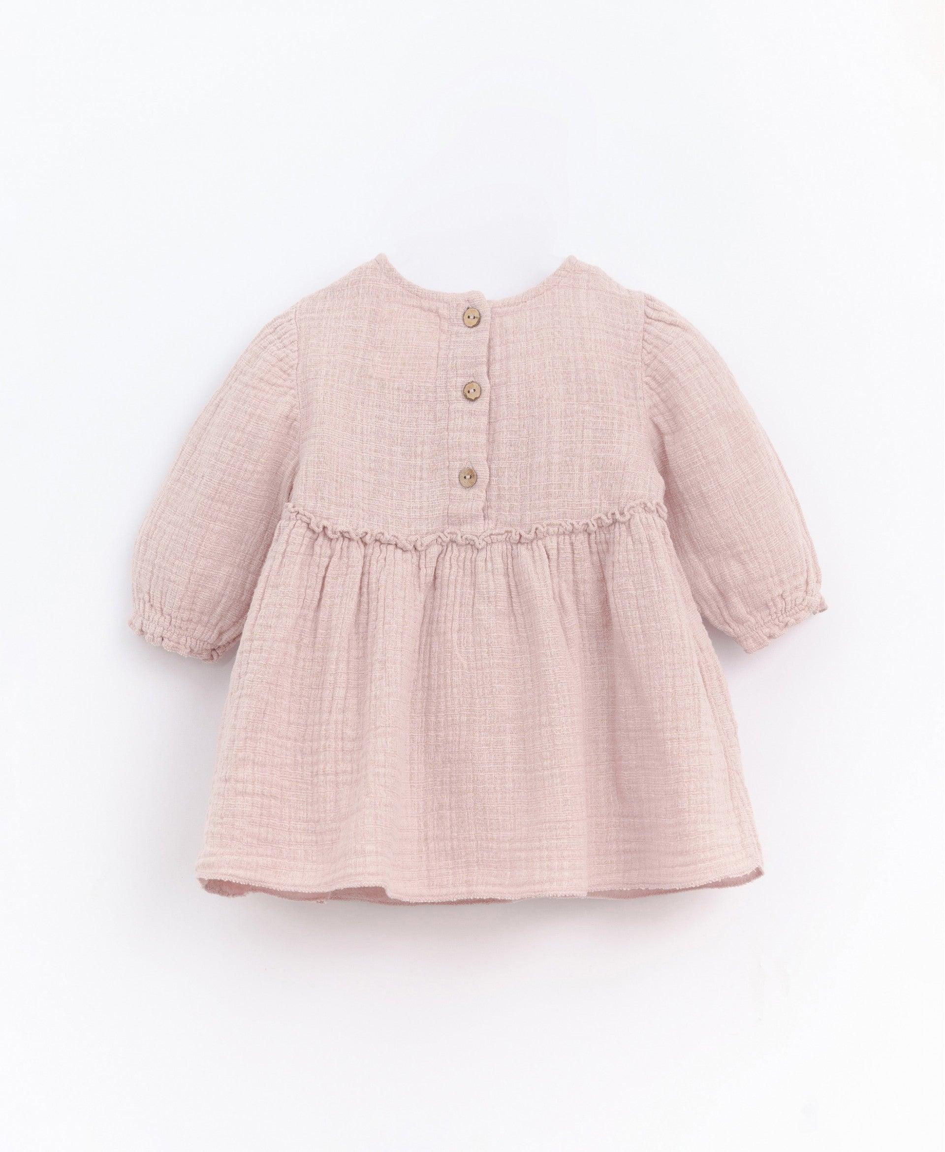 Vestido em algodão com franzido no cinto - Play Up