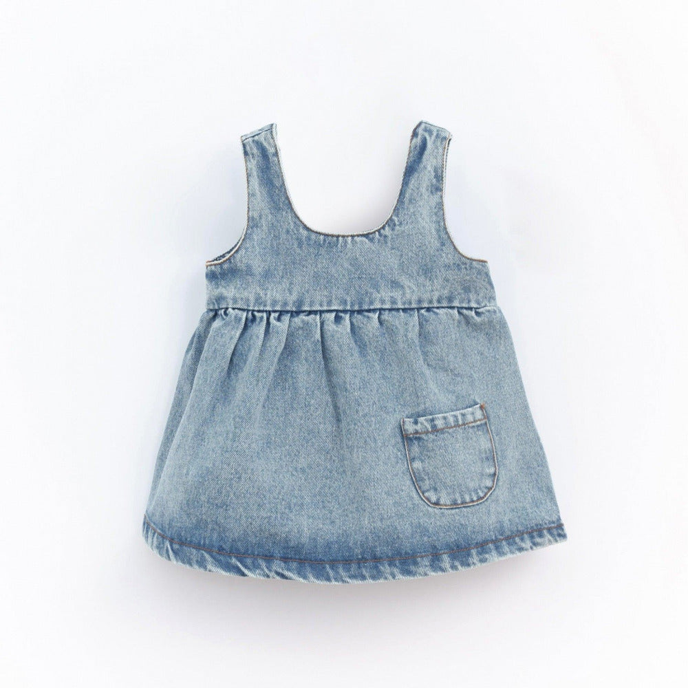 Vestido de ganga com bolso - chuvadeamor