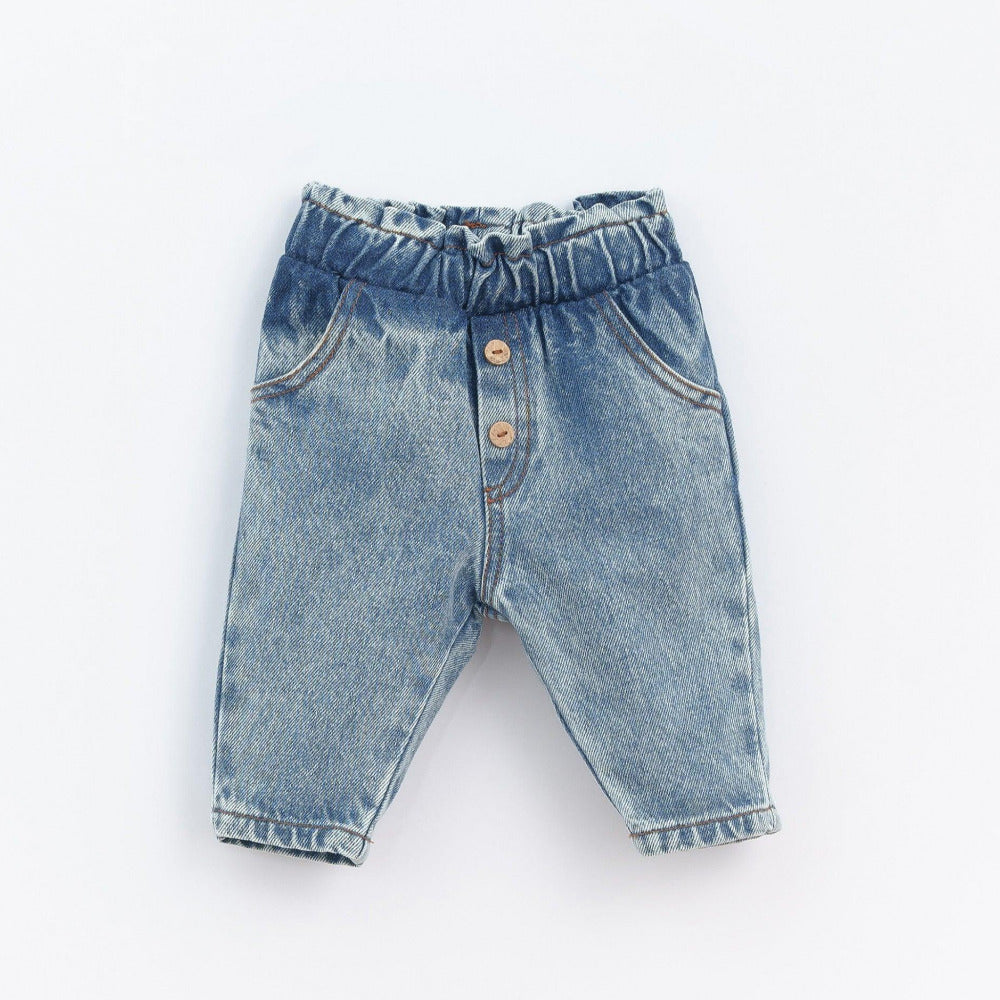 Calça de ganga em 100% algodão - Play Up - chuvadeamor