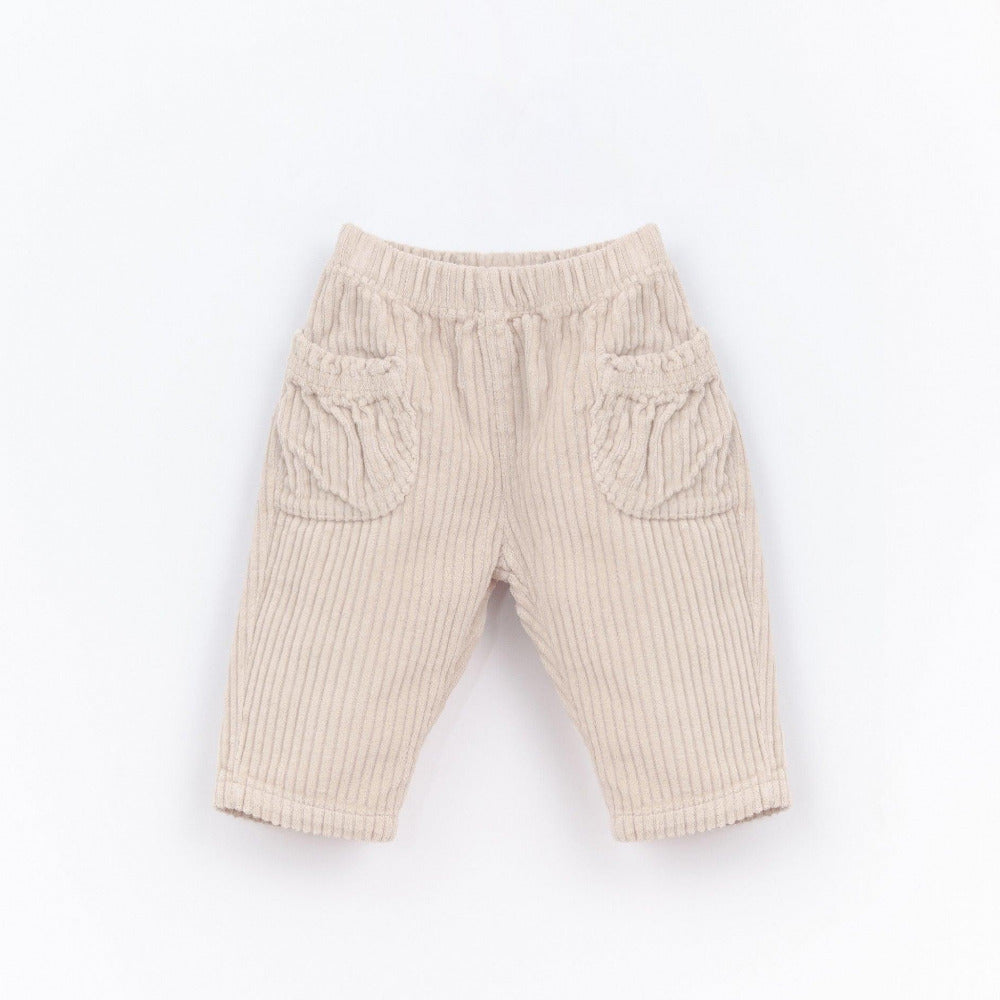 Calça em bombazine com fibras de algodão recicladas - Play Up - chuvadeamor