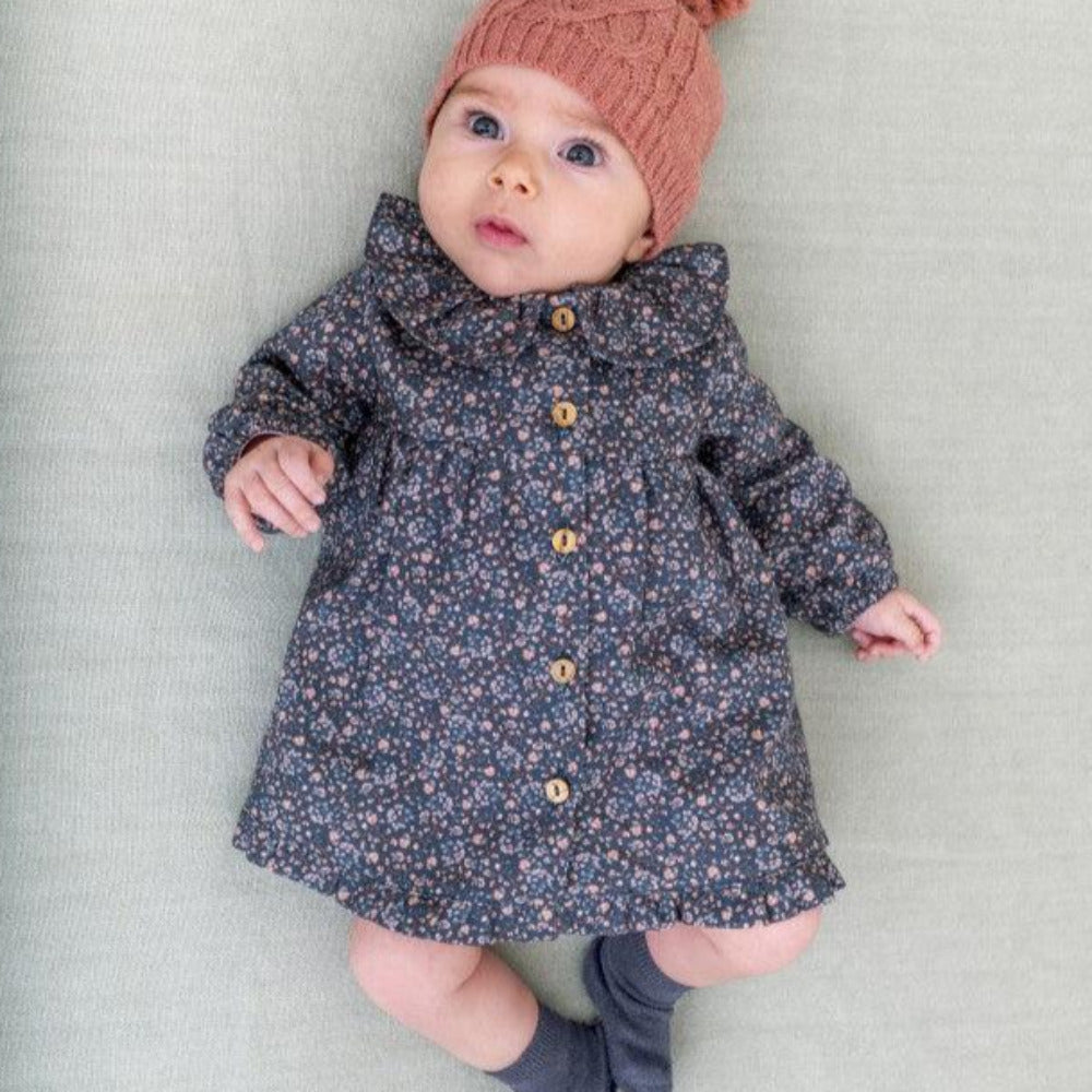 Vestido floral 100% Algodão - Laranjinha