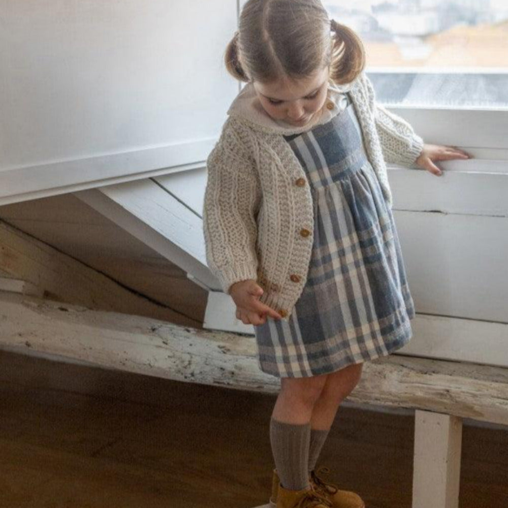 Saia de peito xadrez - Laranjinha