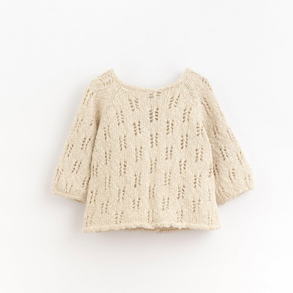 Casaco tricot em mistura de algodão e linho - Play Up