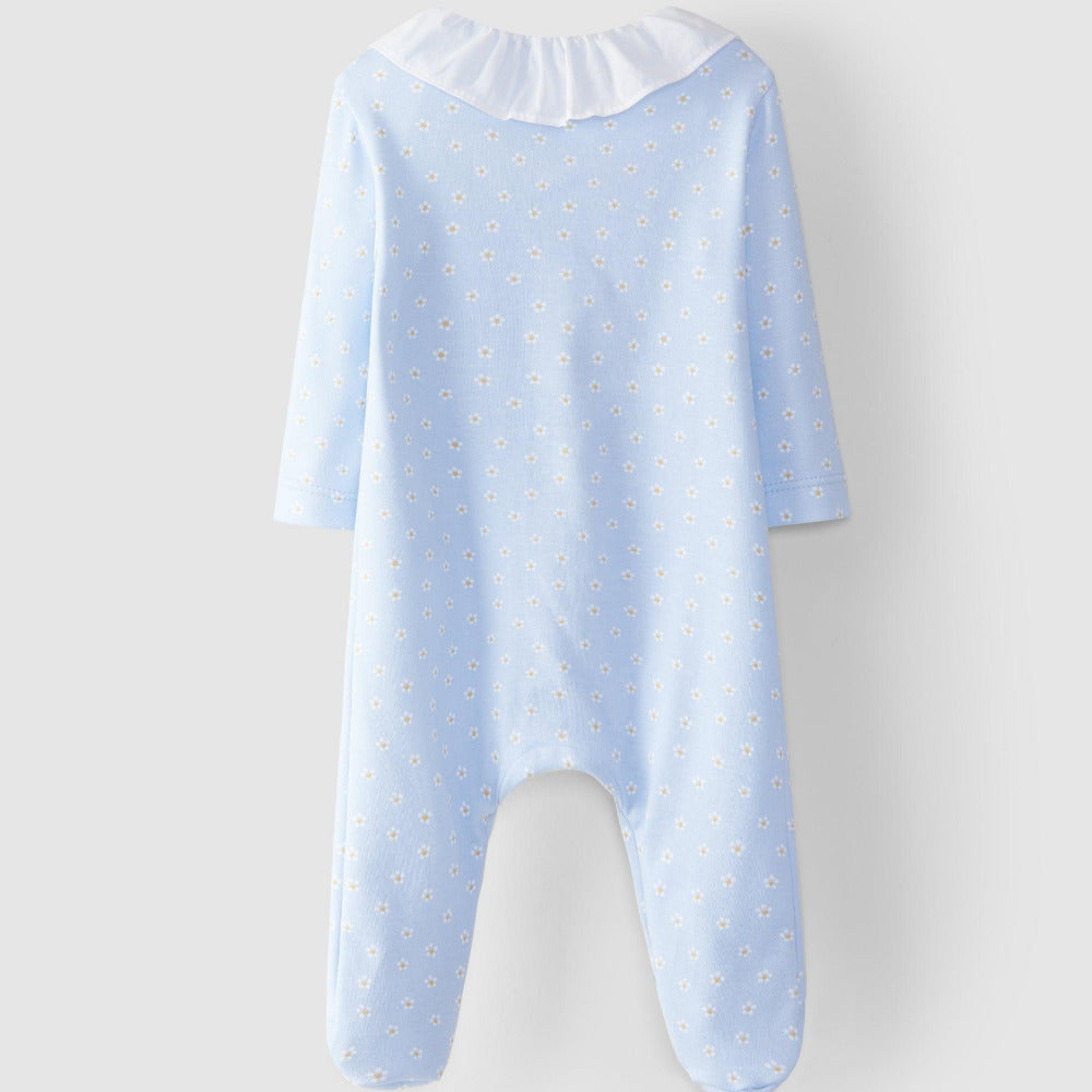Babygrow flores gola de folho - Laranjinha