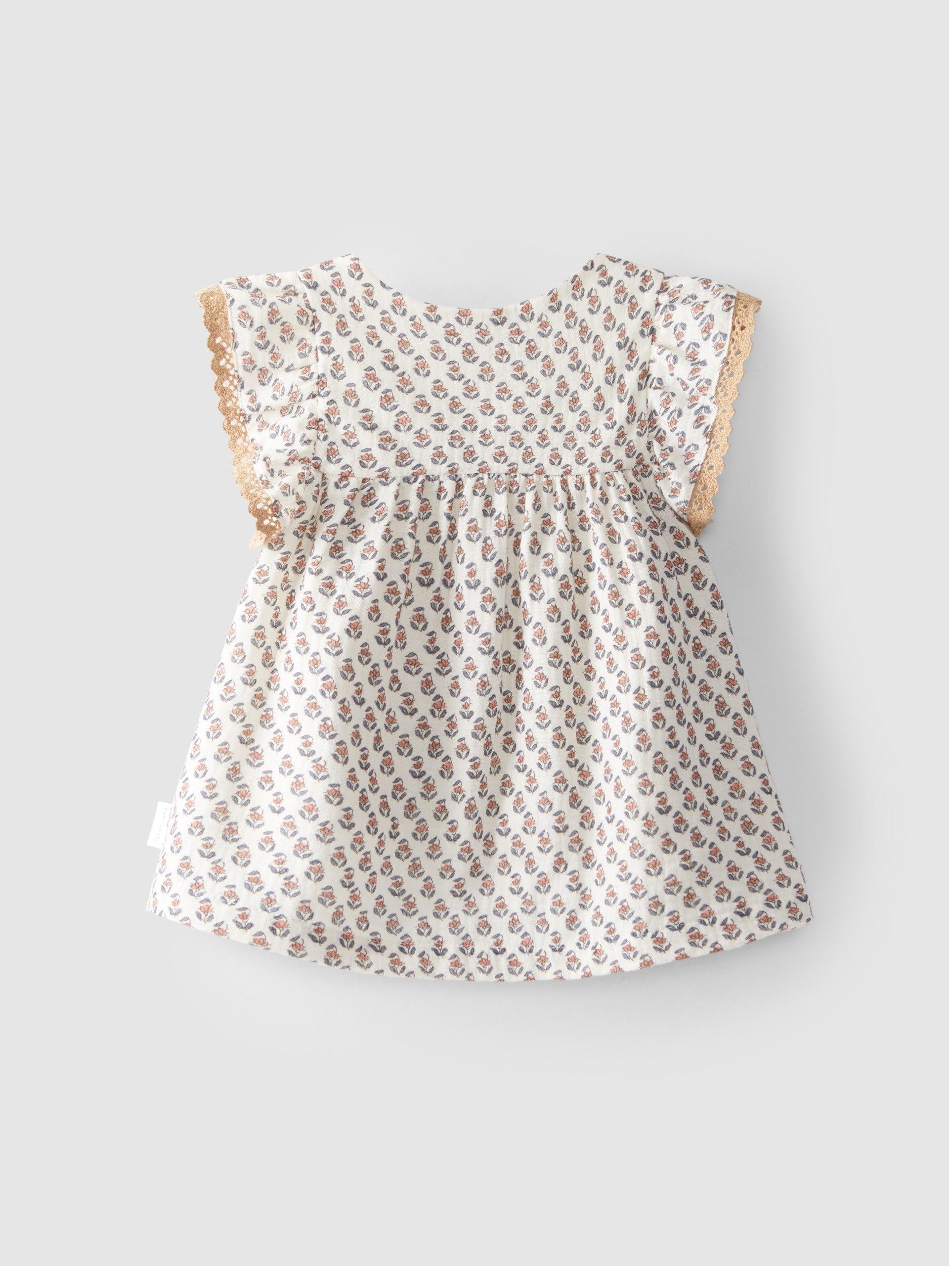 Blusa flores algodão orgânico - Laranjinha - chuvadeamor