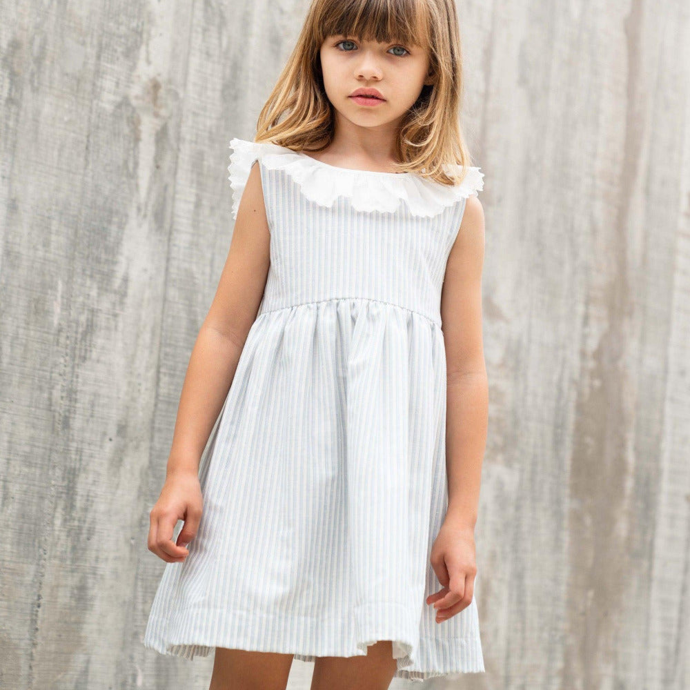 Vestido gola de folho - Laranjinha