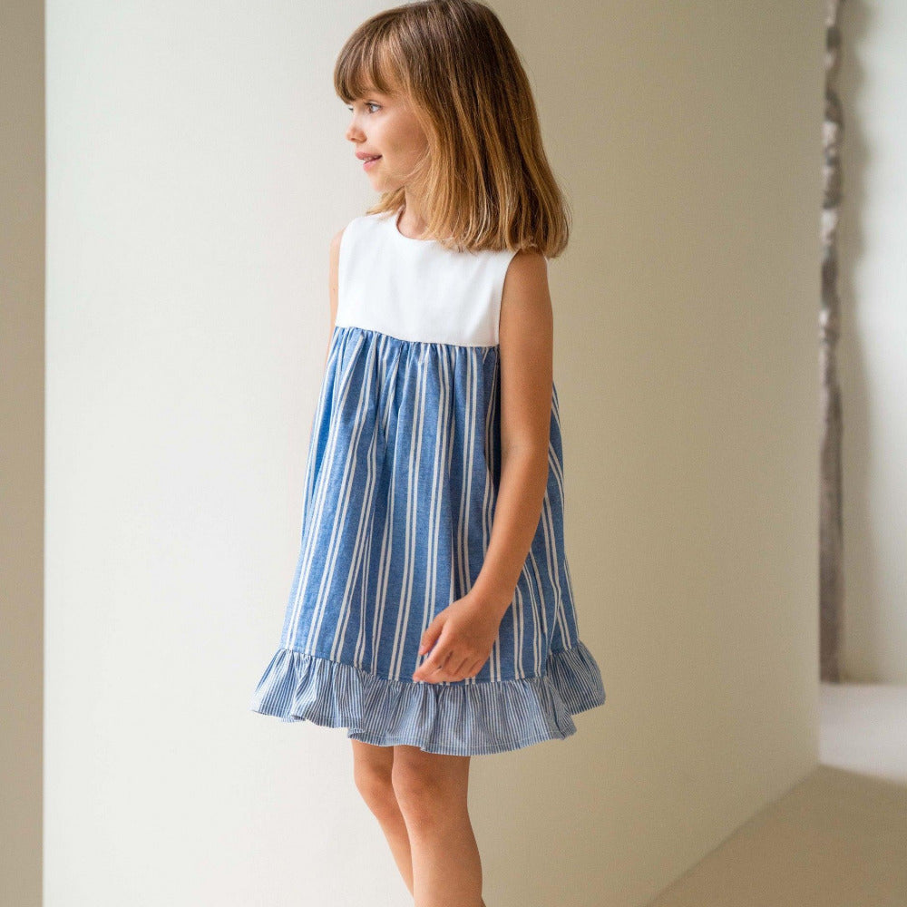 Vestido de riscas - Laranjinha