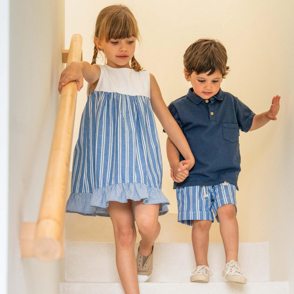 Vestido de riscas - Laranjinha