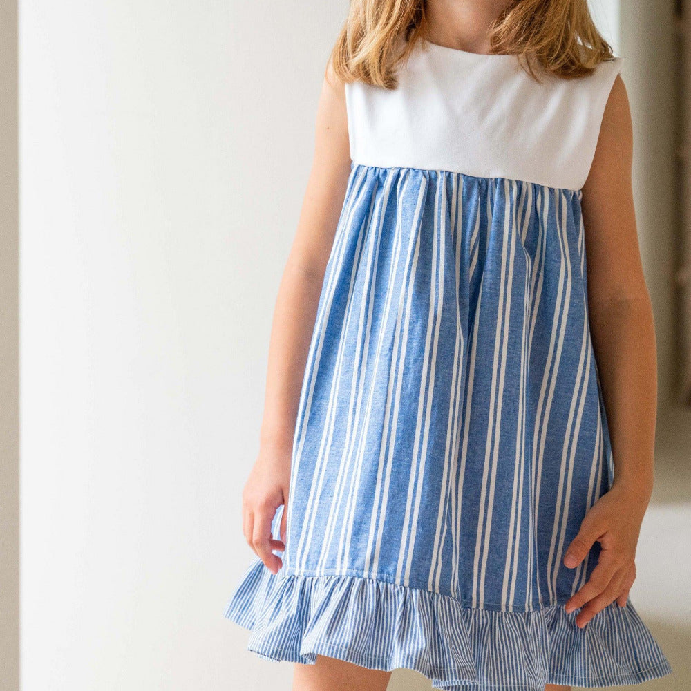 Vestido de riscas - Laranjinha