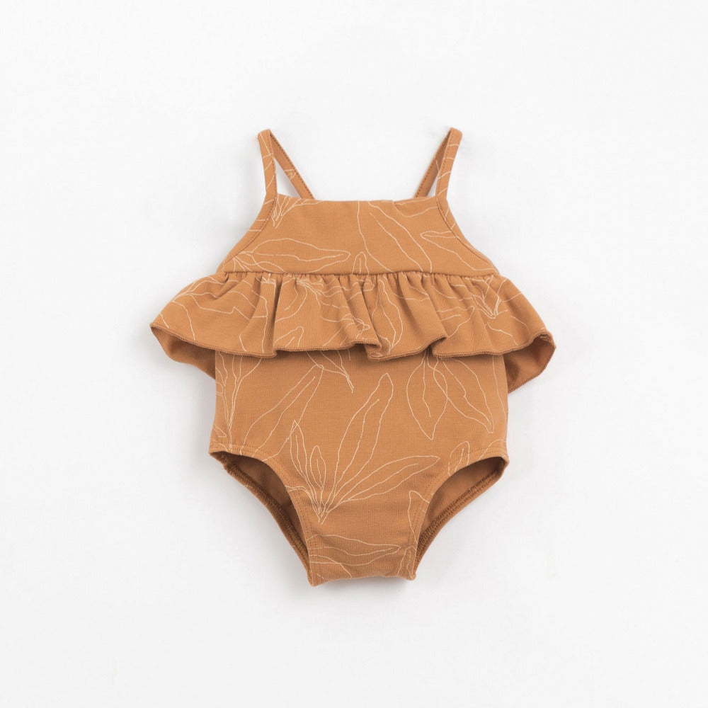 Fato de banho estampado folhas em algodão orgânico - Play Up
