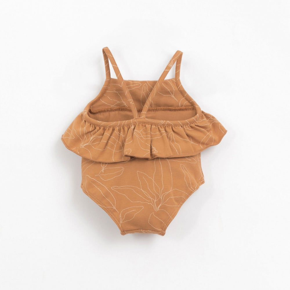 Fato de banho estampado folhas em algodão orgânico - Play Up