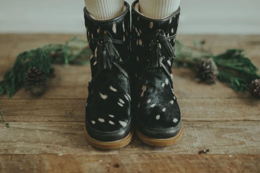 Botas em pele forradas com pêlo - Donsje Amsterdam