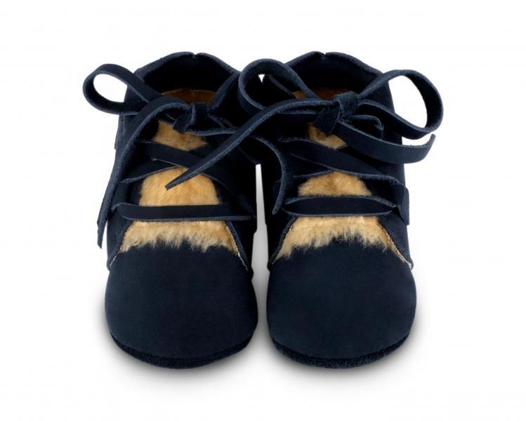 Botim em pele com lingueta em pelo - Donsje Amsterdam