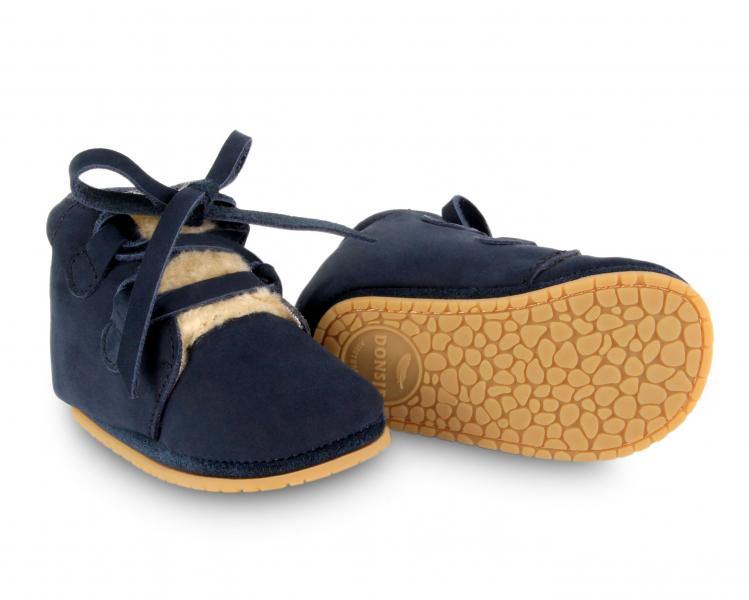 Botim em pele com lingueta em pelo - Donsje Amsterdam