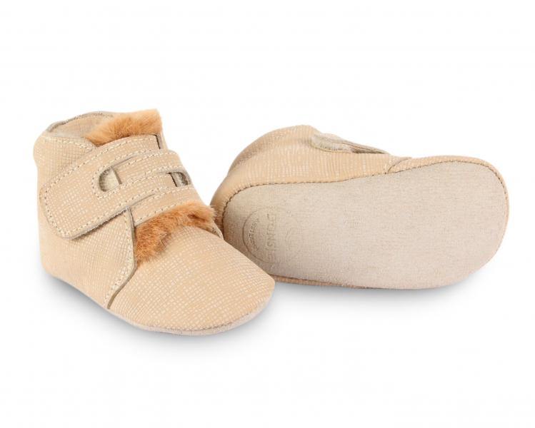 Botim em pele com a lingueta em pelo - Donsje Amsterdam