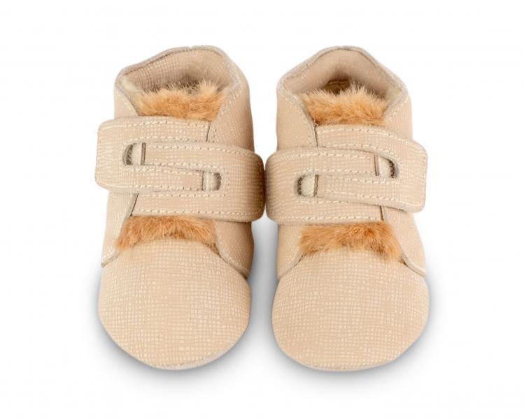 Botim em pele com a lingueta em pelo - Donsje Amsterdam