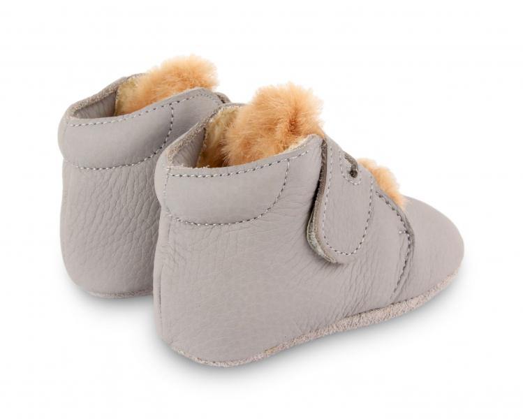 Botim em pele com a lingueta em pelo - Donsje Amsterdam