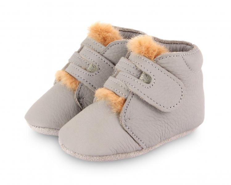 Botim em pele com a lingueta em pelo - Donsje Amsterdam