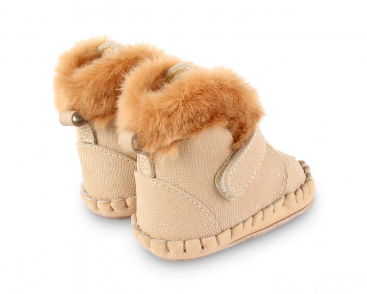 Botim em pele com forro em pelo - Donsje Amsterdam