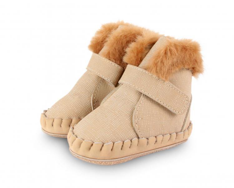 Botim em pele com forro em pelo - Donsje Amsterdam