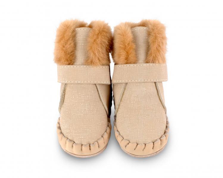 Botim em pele com forro em pelo - Donsje Amsterdam