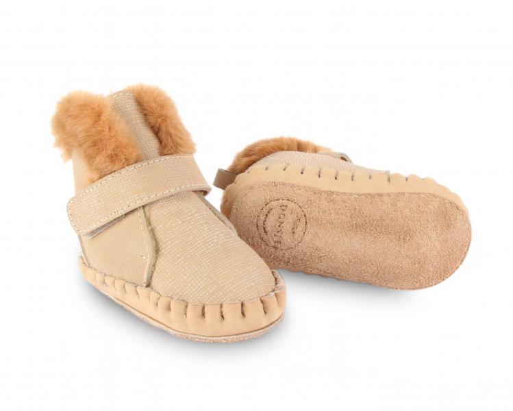 Botim em pele com forro em pelo - Donsje Amsterdam