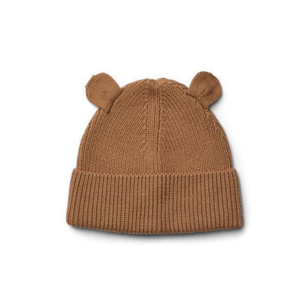 Gorro com orelhas em malha de algodão