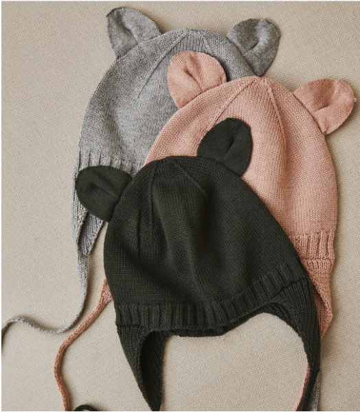 Gorro com orelhas em malha de algodão - Liewood