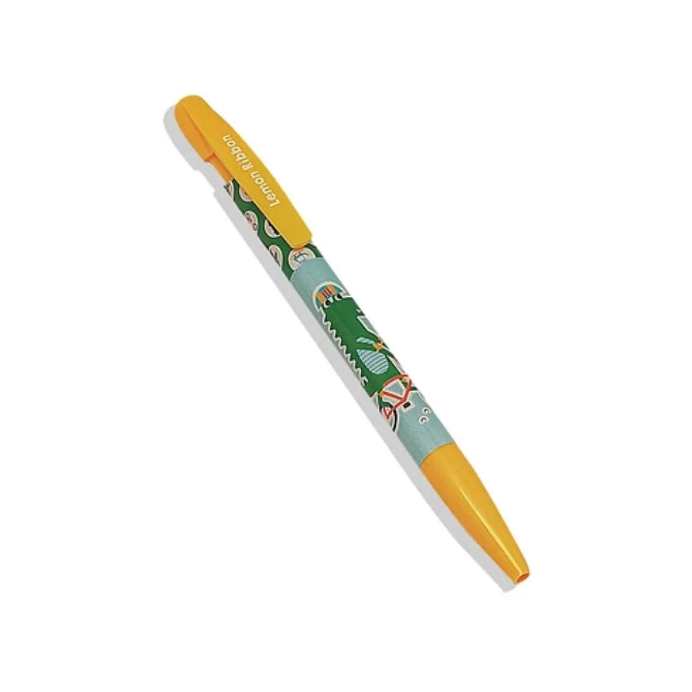 Esferográfica crocodilo - Lemon Ribbon - chuvadeamor